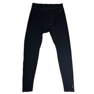 Smartwool Mens L Black Merino Wool Base Layer Leggings Long Johns Thermal Pants